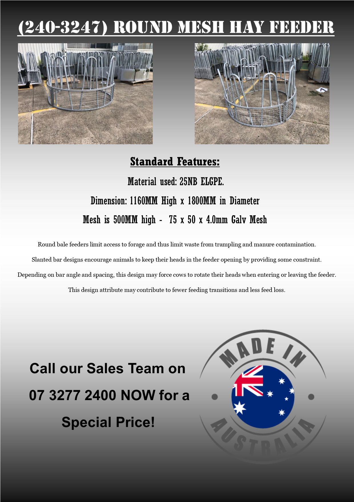 mesh round hay feeder